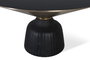 GINER Y COLOMER Mesa de Centro Cristal Templado Aluminio Negro Dorado 76 cm